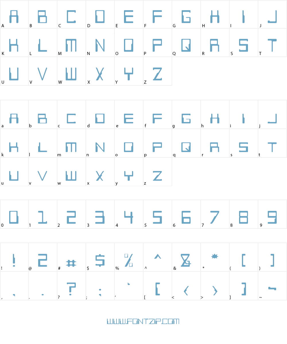 Future World Font Character